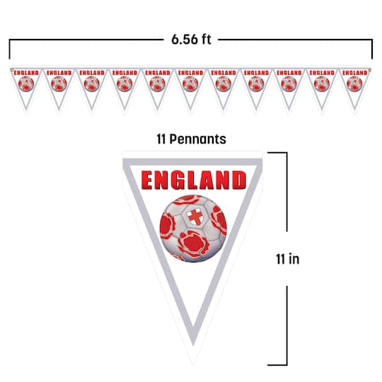 11" x 6.5ft. England Soccer Pennant Banner